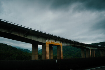 Bridge on a dark day