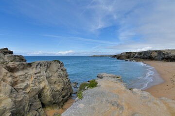 Beautiful seascape on the coast at Quiberon in Brittany - France