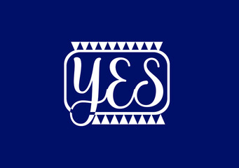 Obraz premium YES letter logo and icon design template