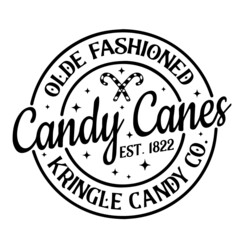olde fashioned candy canes kringle candy logo inspirational quotes typography lettering design