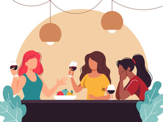 Gossip or rumor flat vector illustration and spreading rumors