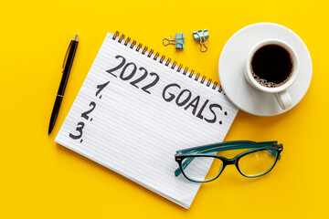 New year goals plan - inspirational and motivating concept