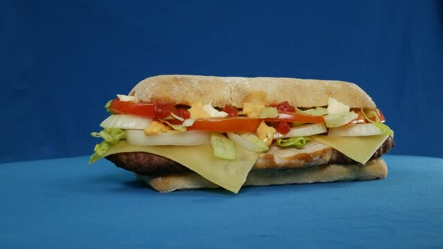 hamburger en Chroma key pour incrustation, montage video,Menu board dynamiques 