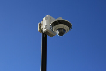 Security cctv camera on the street.