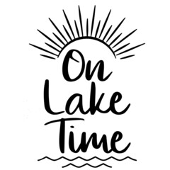 on lake time logo inspirational quotes typography lettering design