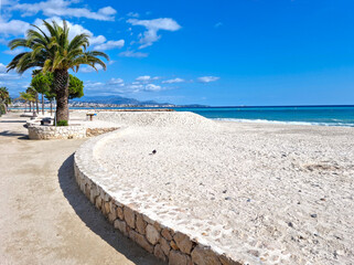 Beach in Villeneuve Loubet, French Riviera