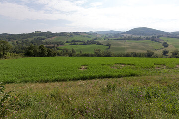 View of landscape along the via Francigena