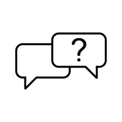 Fototapeta premium question support icon or logo isolated sign symbol vector illustration - high quality black style vector icons