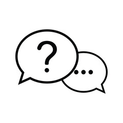 question support icon or logo isolated sign symbol vector illustration - high quality black style vector icons