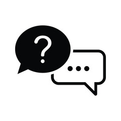 question support icon or logo isolated sign symbol vector illustration - high quality black style vector icons