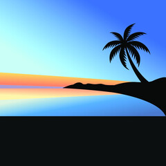 Fototapeta na wymiar beach logo illustration