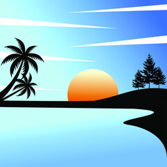 beach logo illustration