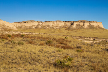 Late Fall Coloradoan Landscape. Pawnee National Grasslands in Northeastern Colorado, USA