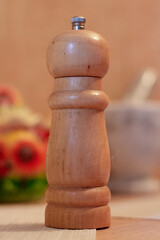 small wooden salt and pepper shaker, cute minimalistic kitchen accesory