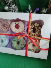 donut with icing and sprinkles