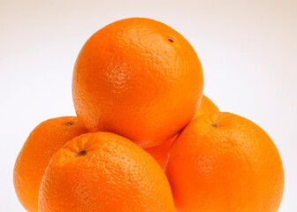 Oranges isolated on white background.