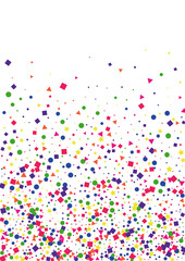 Purple Fiesta Circle Background. Celebrate Confetti Illustration. Green Dot Decoration. Flying Square Decoration. Red Design Star.