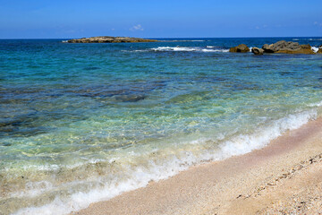 Hof Dor - Beach Nature Reserve, picturesque beach, a coastal strip with more bays and inlets and unusual geological formations in northern Israel