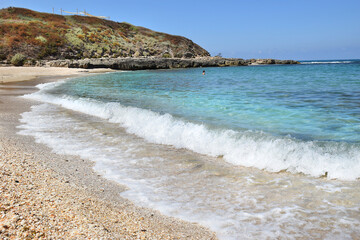 Hof Dor - Beach Nature Reserve, picturesque beach, a coastal strip with more bays and inlets and unusual geological formations in northern Israel