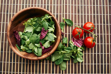 salad plate fresh food vegetables snack top view