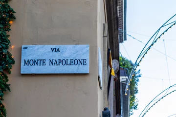 Fotobehang Milan, Lombardy, Italy: Montenapoleone street © fattourbano