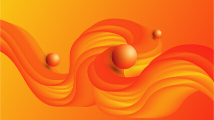 3d Fluid abstract modern gradient background vector illustration.
