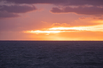 Amazing evening shot over the Mediterranian sea - travel photography