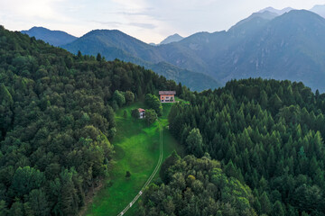 Fototapeta na wymiar House in the mountains, Italy, Trentino