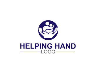helping hand  logo design vector