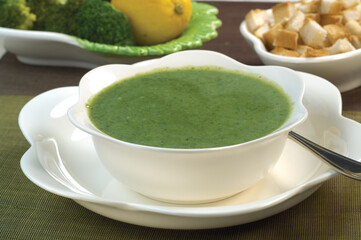 Fresh broccoli soup 