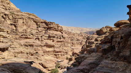 Fototapeta premium Petra, Jordan, Lost City, Seven Wonders of the World, Red Rose City, UNESCO World Heritage, new7wonders