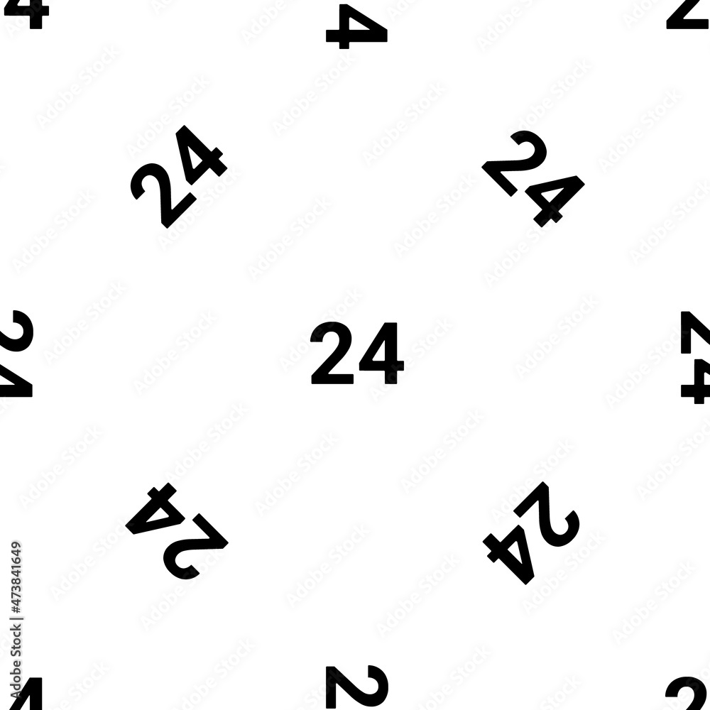Poster seamless pattern of repeated black around the clock symbols. elements are evenly spaced and some are