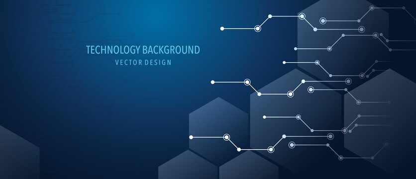 Abstract technology circuit board background, Vector design