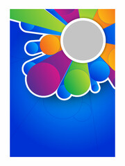 Background Colored Cylinders 3d flying perspective circles geometric figure vector
