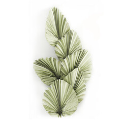 Wall decorations made of dry palm leaves