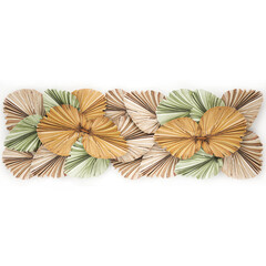 Wall decorations made of dry palm leaves