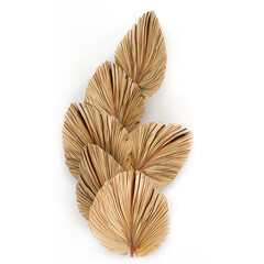 Wall decorations made of dry palm leaves