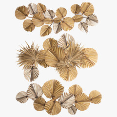 wall panel made of dry palm leaves