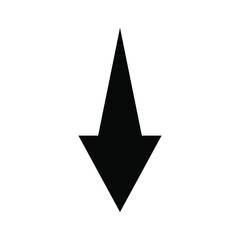 Fototapeta premium Down Arrow Icon. Down arrow icon vector in trendy flat style. Down arrow icon image, Down arrow icon illustration isolated on white background