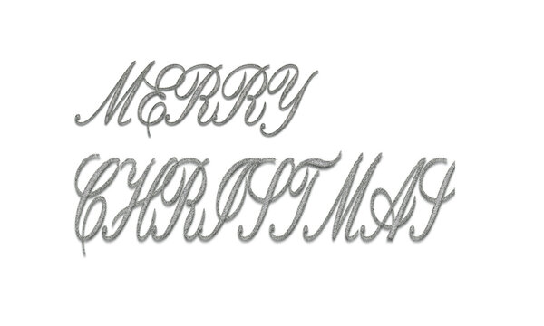 Merry Christmas Silver Glitter Texture PNG.