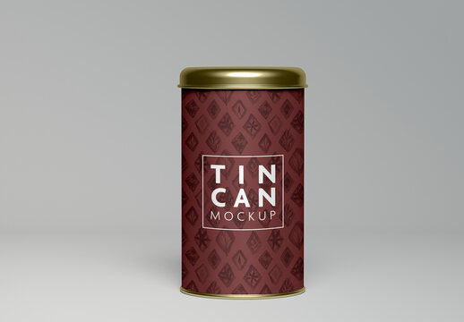 Coffee Tin Can Mockup