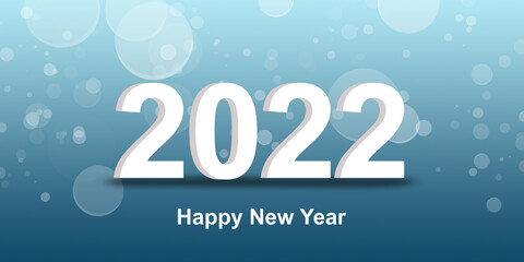 bokeh abstract happy new year 2022 card design, wallpaper cover paper post, colot gradient greeting page illustration background