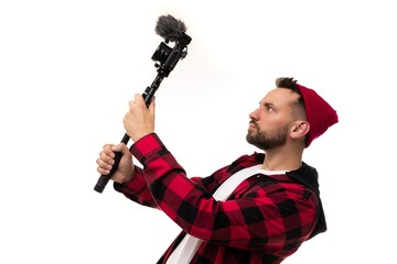 blogger, videographer with video broadcast