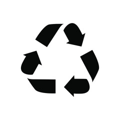 Recycle icon vector. Recycling and rotation arrow icon trendy flat style. Recycling icon image, Recycling icon illustration isolated on white background