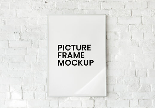 Photo Frames Mockup on a Wall