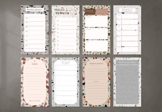 Terrazzo Design Layout for Social Media Story Posts