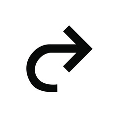 Redo Vector Icon. Arrow next icon in trendy flat style. Arrow next icon illustration isolated on white background