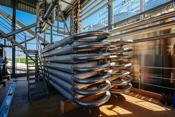 Coaxial type corrugated tube of heat exchanger