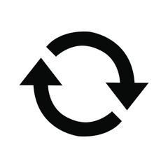 Update icon vector. Reload symbol. Refresh icon in trendy flat style. Refresh icon image, Refresh icon illustration isolated on white background