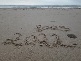 Jahreswechsel 2022 - 2023 im dänischen Sandstrand